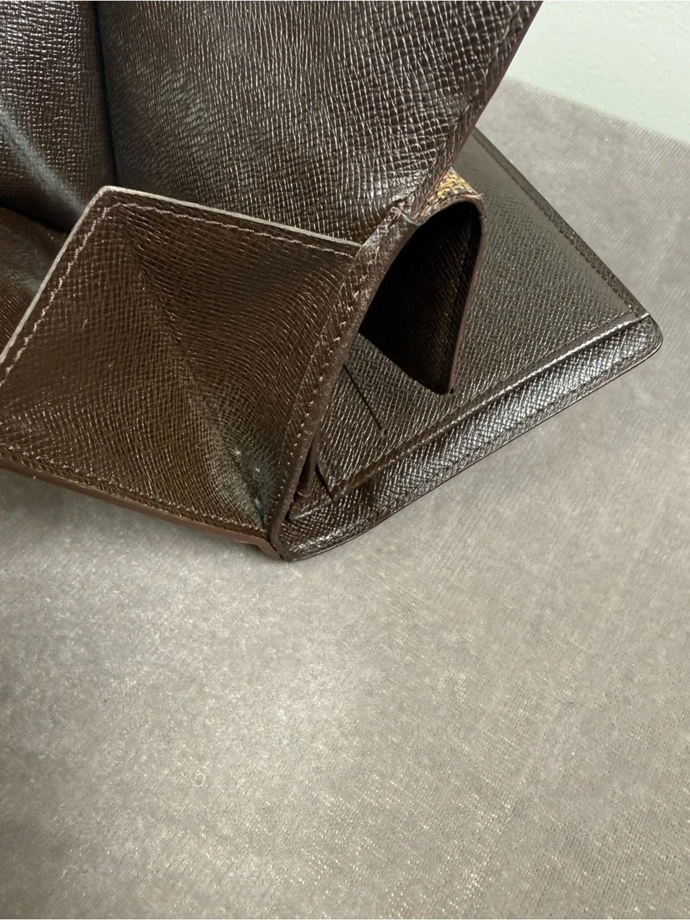 Louis Vuitton Victorine compact, envelope Wallet classic brown Damier Ebene
